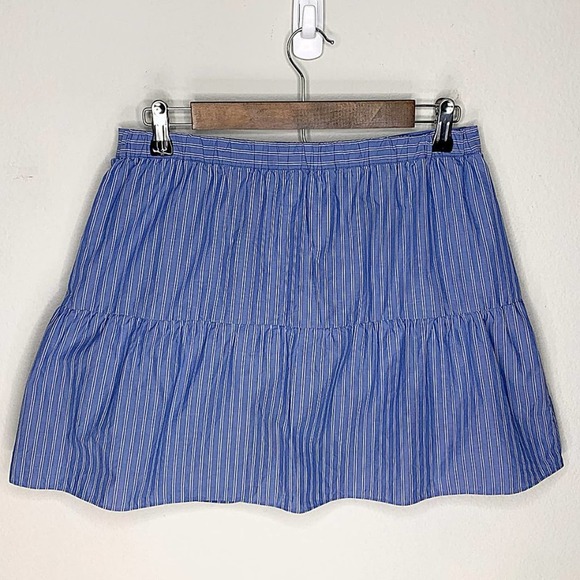 Madewell Striped Button-Front Bistro Mini Skirt - Picture 7 of 11